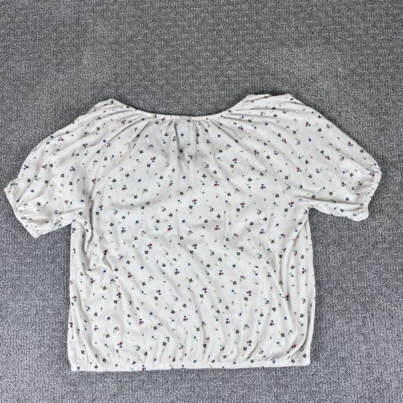 Torrid Shirt Womens 1X Blouse Top Floral Bumble Bee Novelty Peasant Cottage - Picture 2 of 11